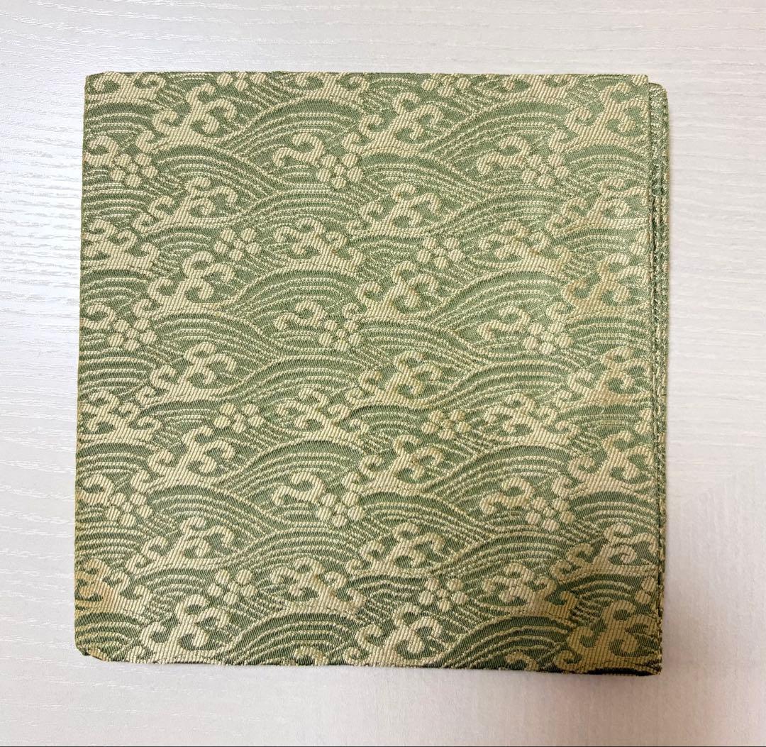 茶道用帛紗 万代屋緞子　緑色