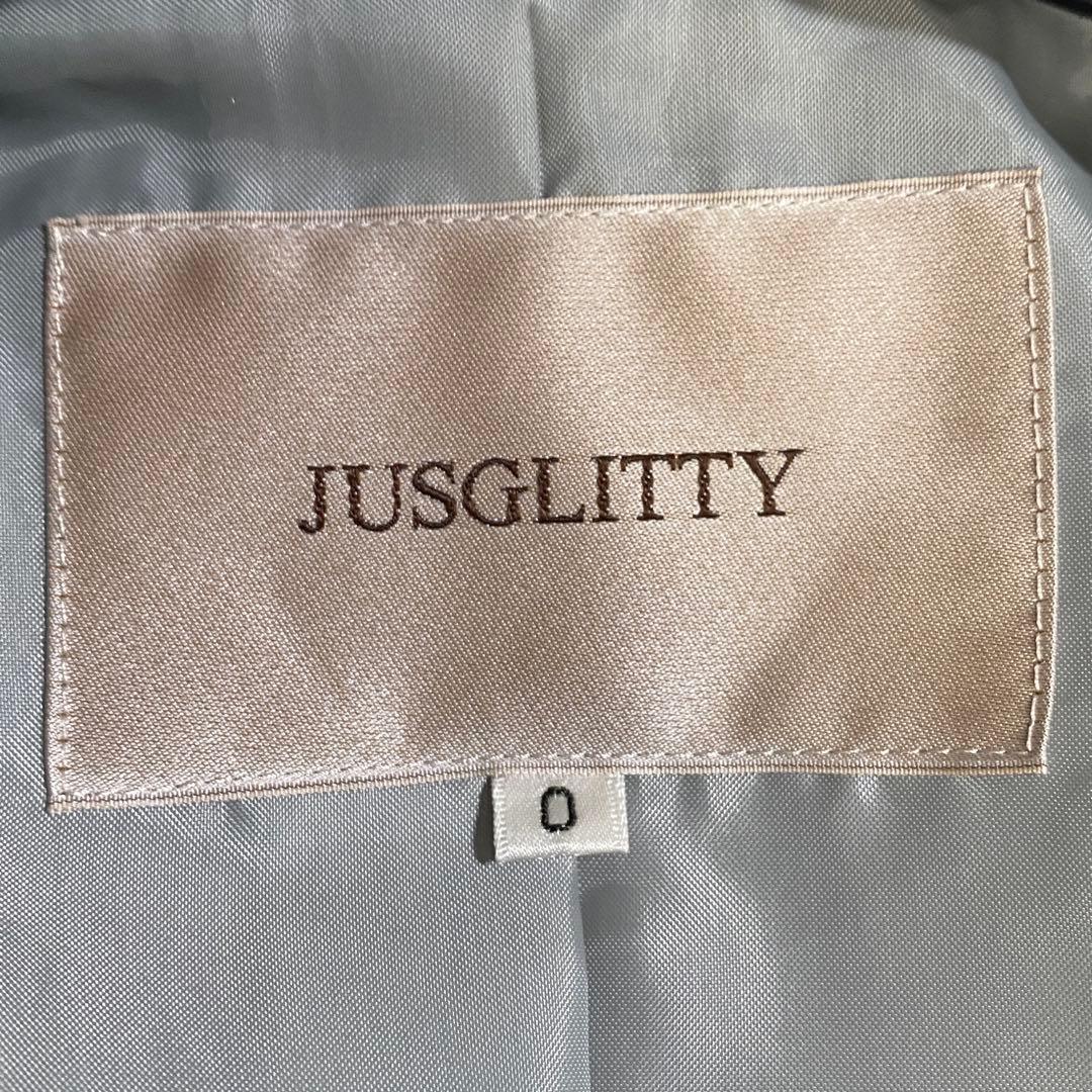 完売品♡ジャスグリッティ ウール パールボタンチェスターコート バックベルト