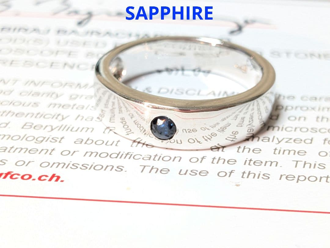 SAPPHIRE　サファイア指輪　鑑定書付