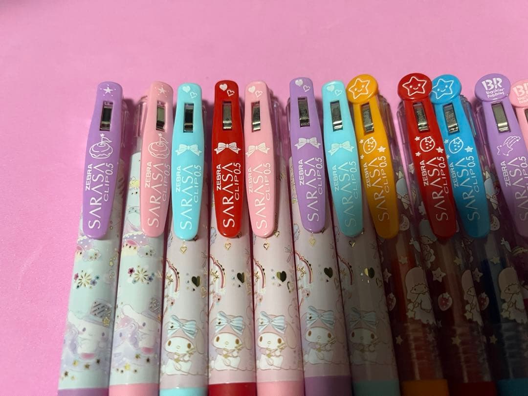 サラサクリップ　サンリオ　限定　シナモン　マイメロ　キキララ　sarasa