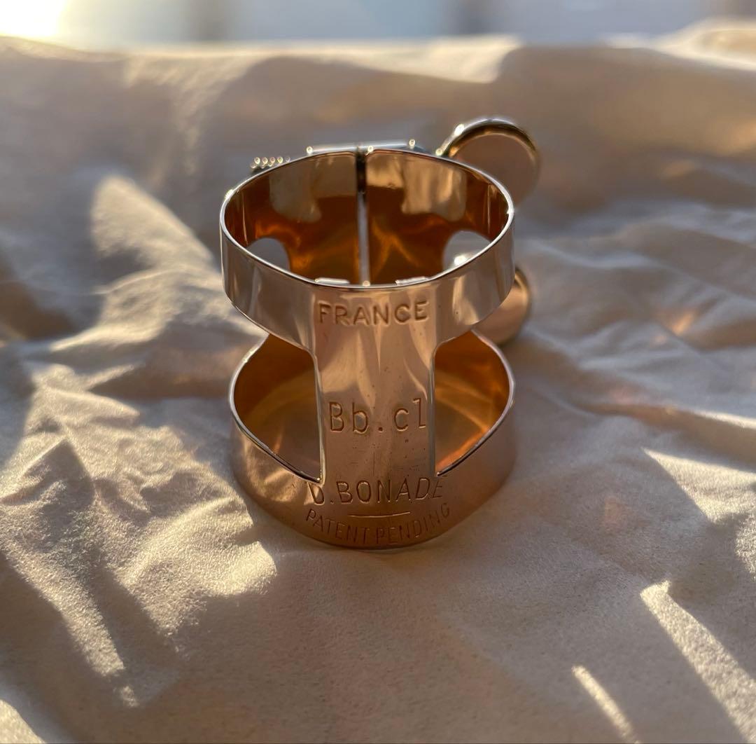 BUZZ B♭クラリネットリガチャー ピンクゴールド R キャップ付