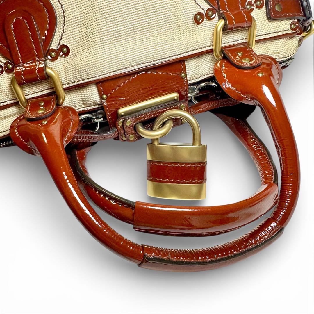 □らび□■極美品■レア■クロエChloe■ハンドバッグ■パディントン■保証書付