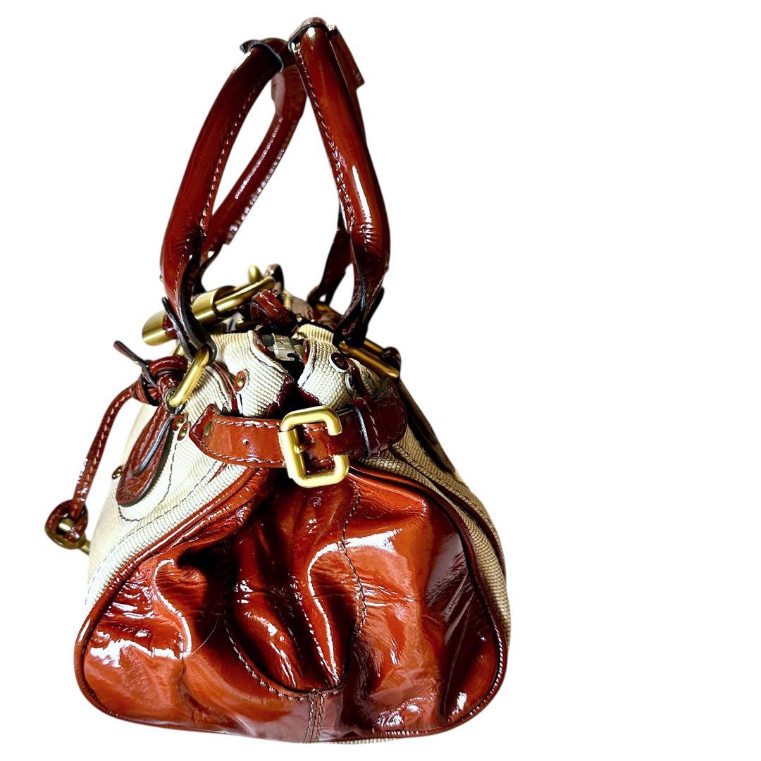 □らび□■極美品■レア■クロエChloe■ハンドバッグ■パディントン■保証書付