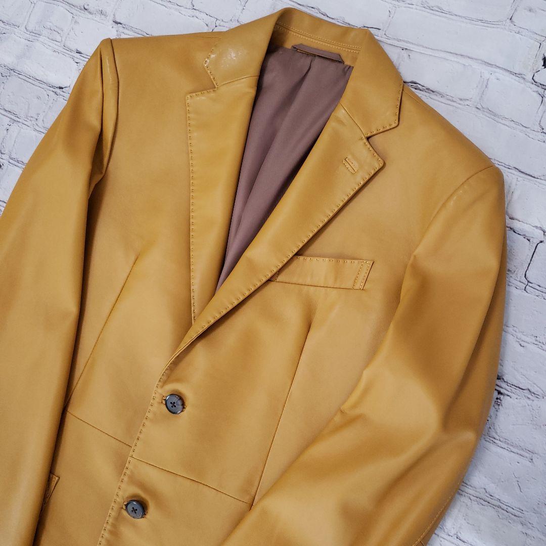 CIarence G-STAGE レザーシングルジャケット マスタード新品