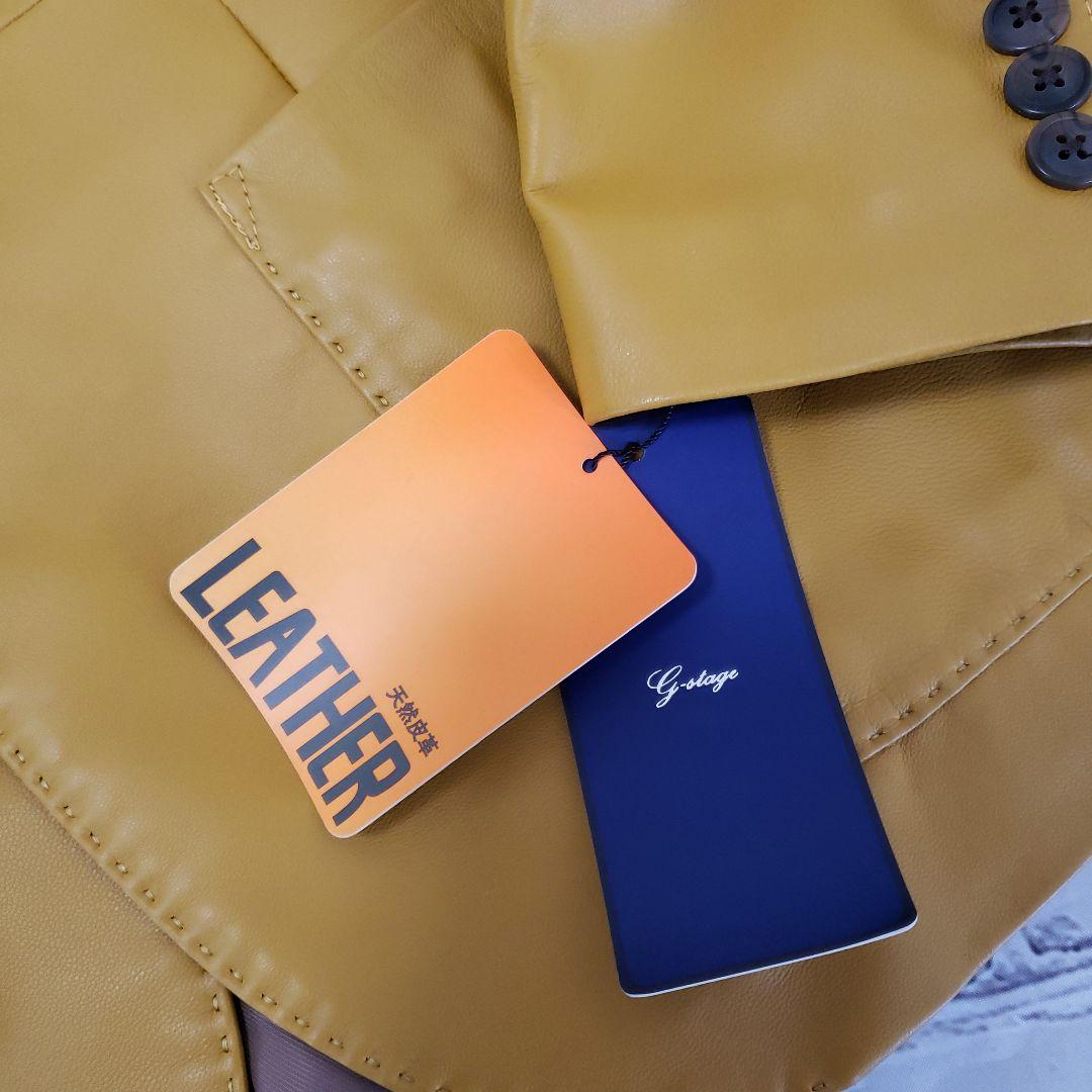 CIarence G-STAGE レザーシングルジャケット マスタード新品