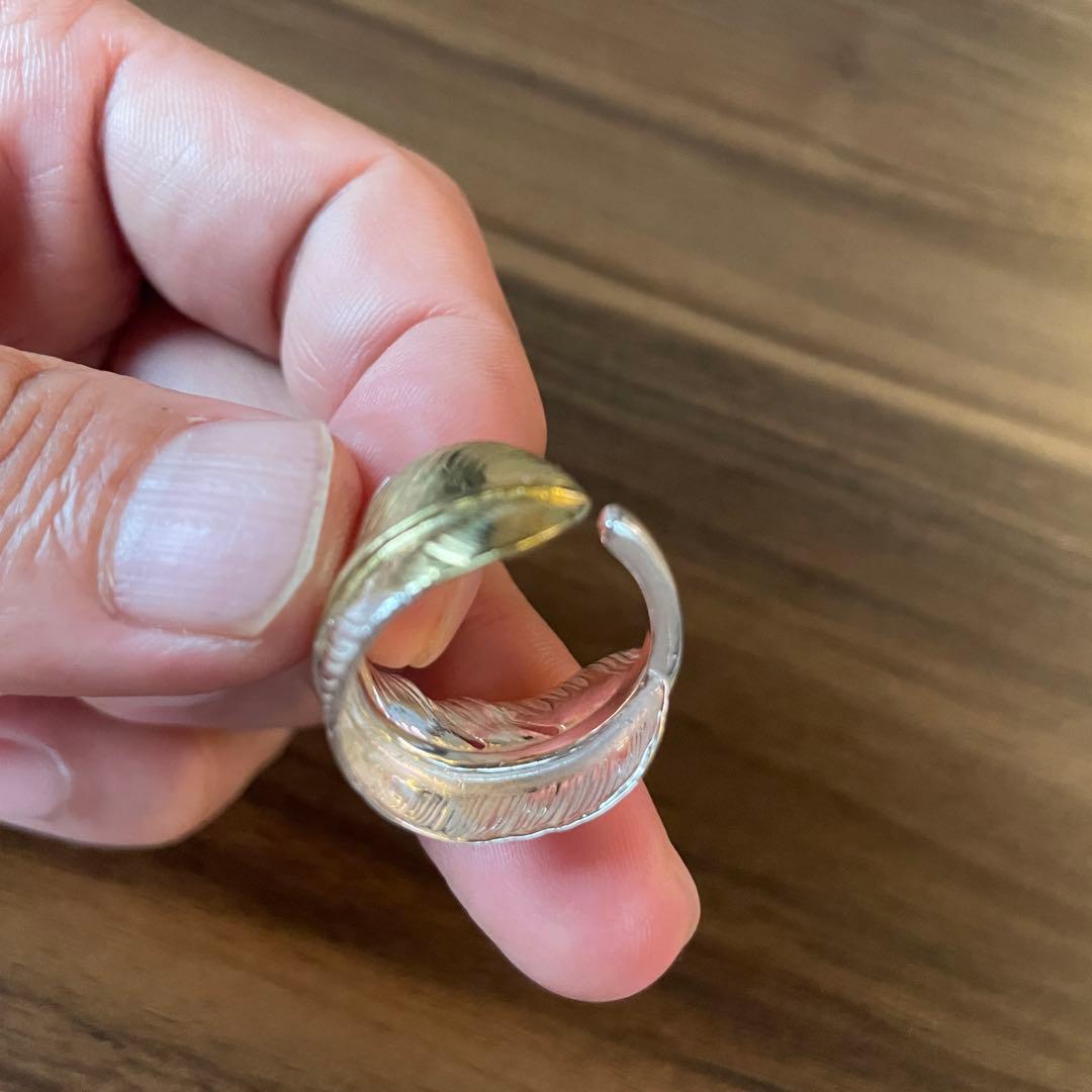 先金 フェザー リング 指輪 アクセサリー ハンドメイド キムタク着