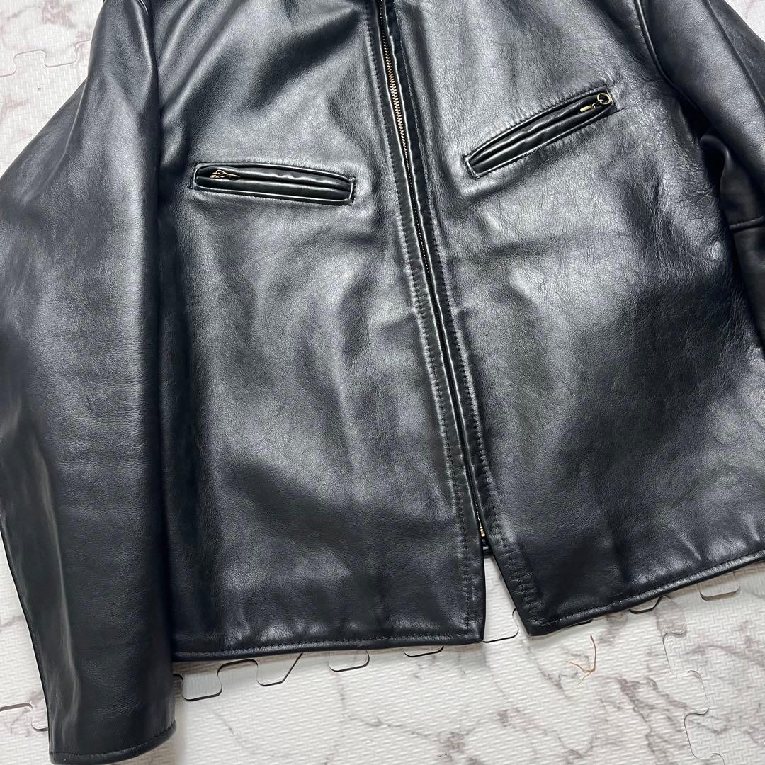 極美品✨ ショット レザージャケット ライダース 641xx サボテンタグ 黒