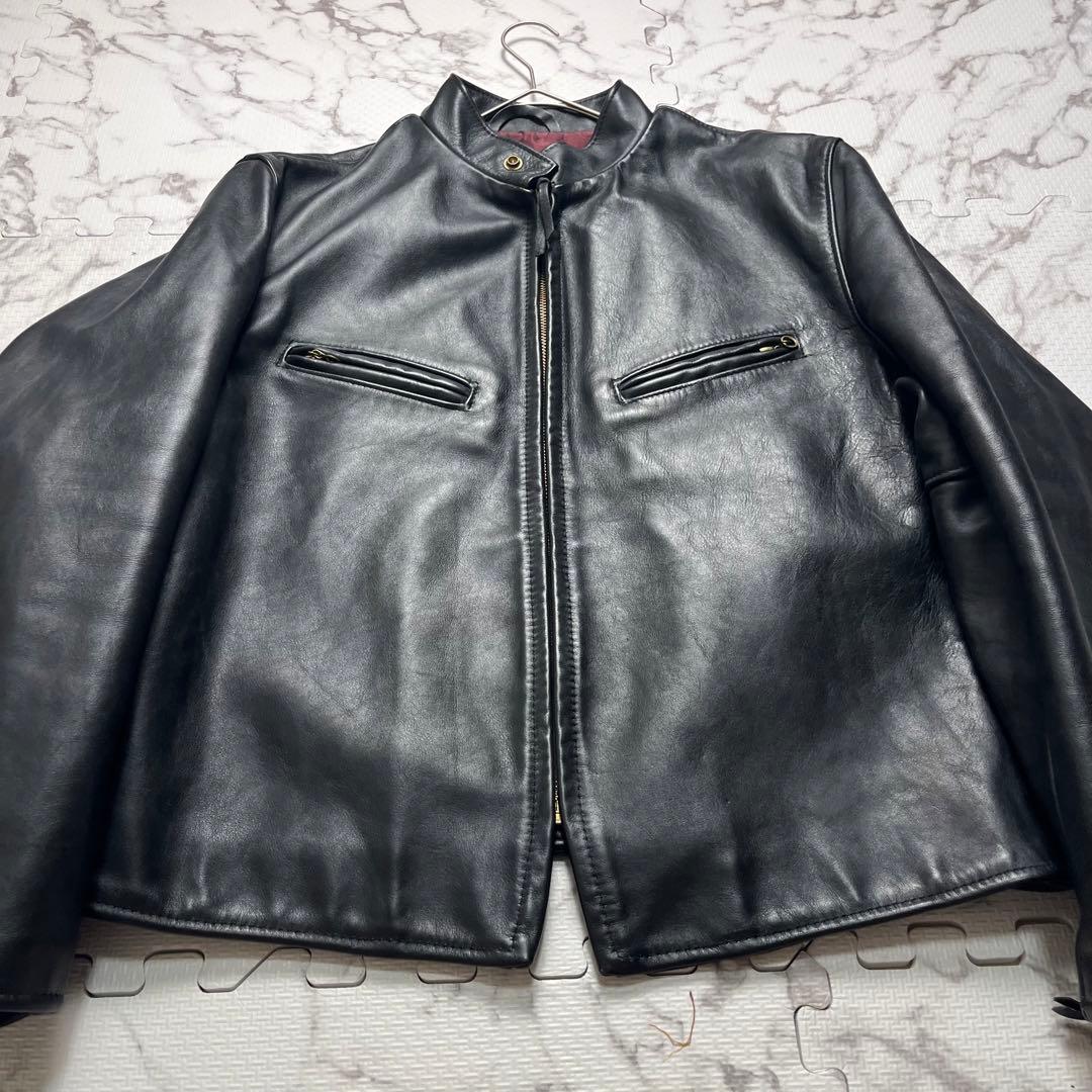 極美品✨ ショット レザージャケット ライダース 641xx サボテンタグ 黒