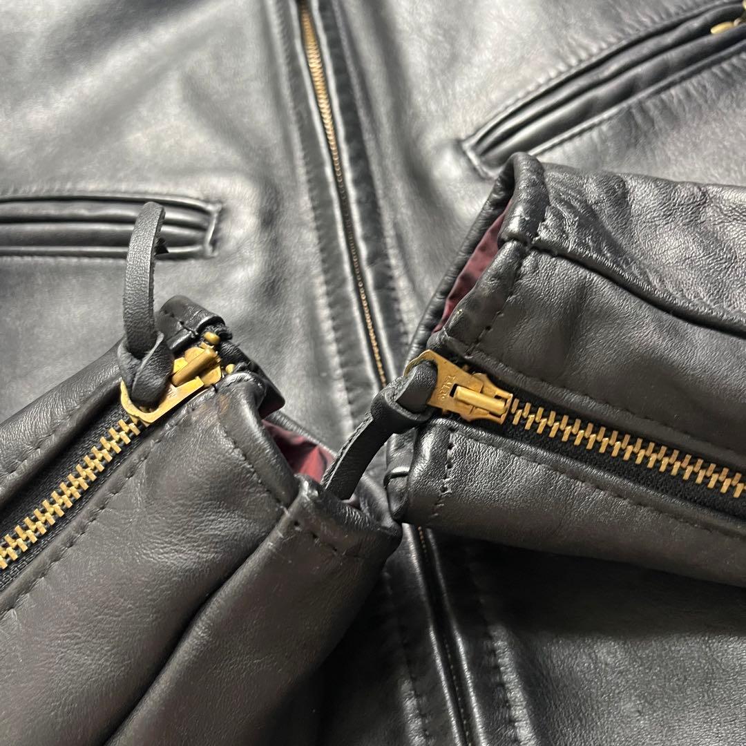 極美品✨ ショット レザージャケット ライダース 641xx サボテンタグ 黒