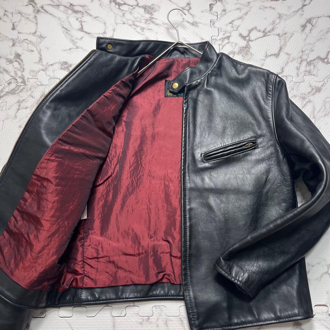極美品✨ ショット レザージャケット ライダース 641xx サボテンタグ 黒