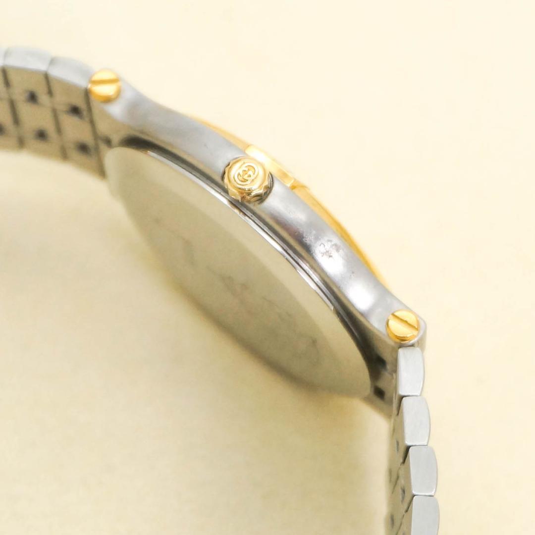 稼働 GUCCI 腕時計 9000M デイト ボーイズ アイボリー 2841