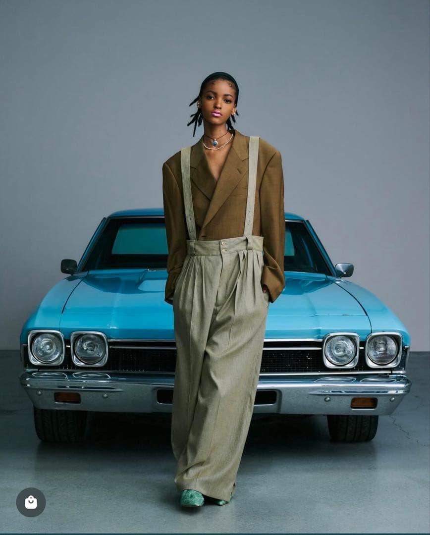 roku6サスペンダー付きキュロット