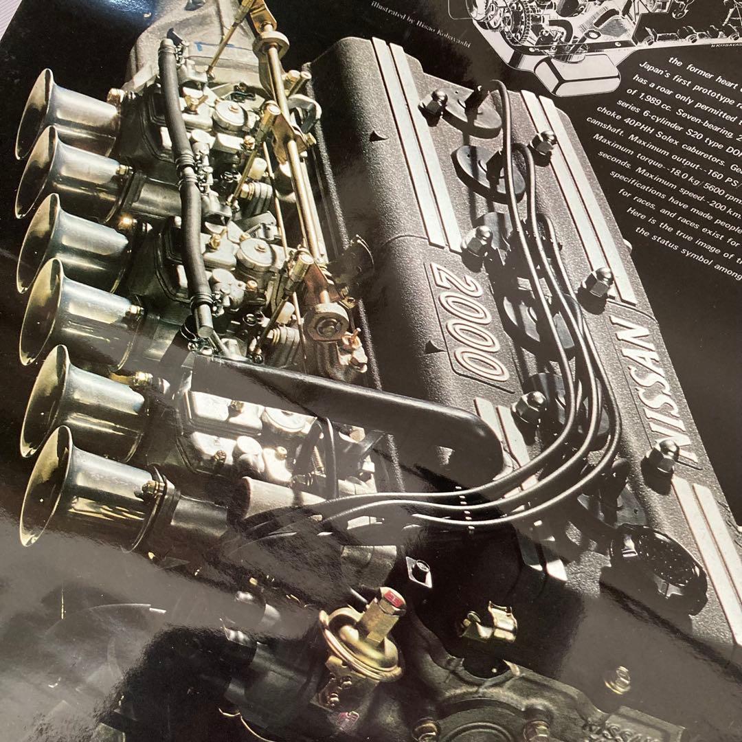 日産スカイライン、ハコスカS20 ポスター4枚、製作用パネル1枚セット