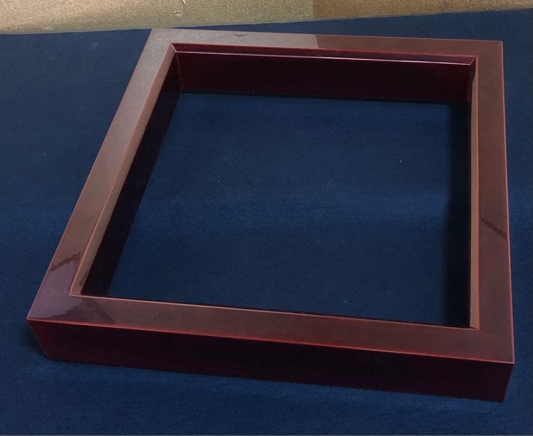 《R》輪島塗 溜塗 炉縁 俊峰 共箱　251208お4