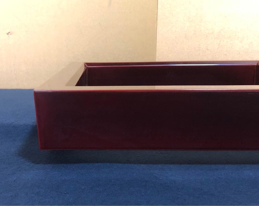 《R》輪島塗 溜塗 炉縁 俊峰 共箱　251208お4