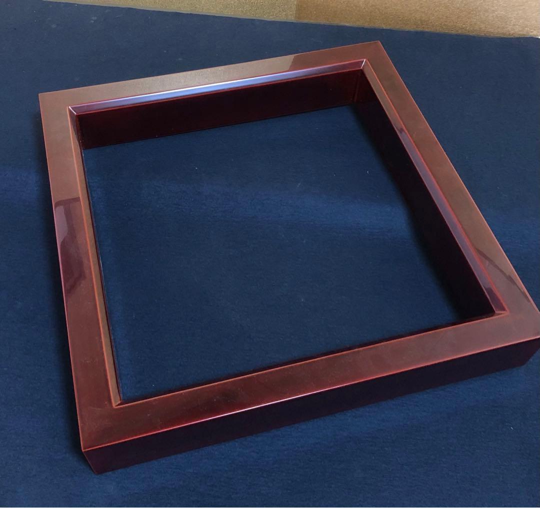 《R》輪島塗 溜塗 炉縁 俊峰 共箱　251208お4