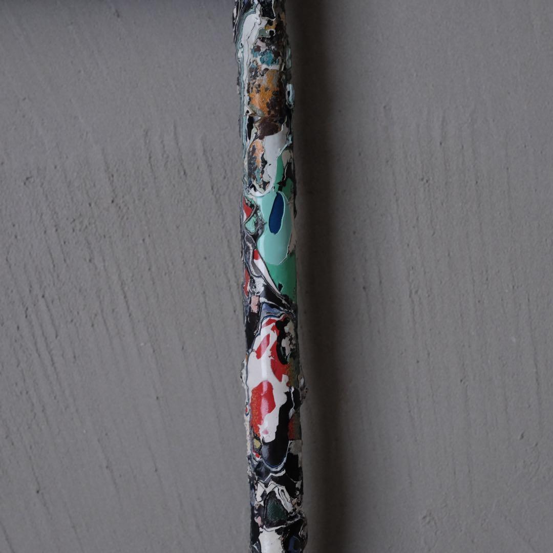 ペンキのついた鉄格子　壁掛け オブジェ アート 美術 芸術 ヴィンテージ 古道具