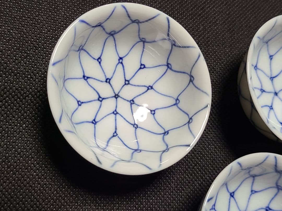 須田菁華染付盃5客共箱入り