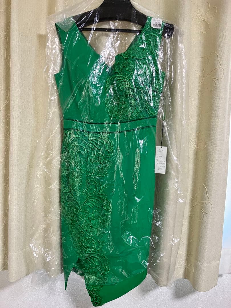 ケミカルレース×アシンメトリーキャバドレス(DE2858)