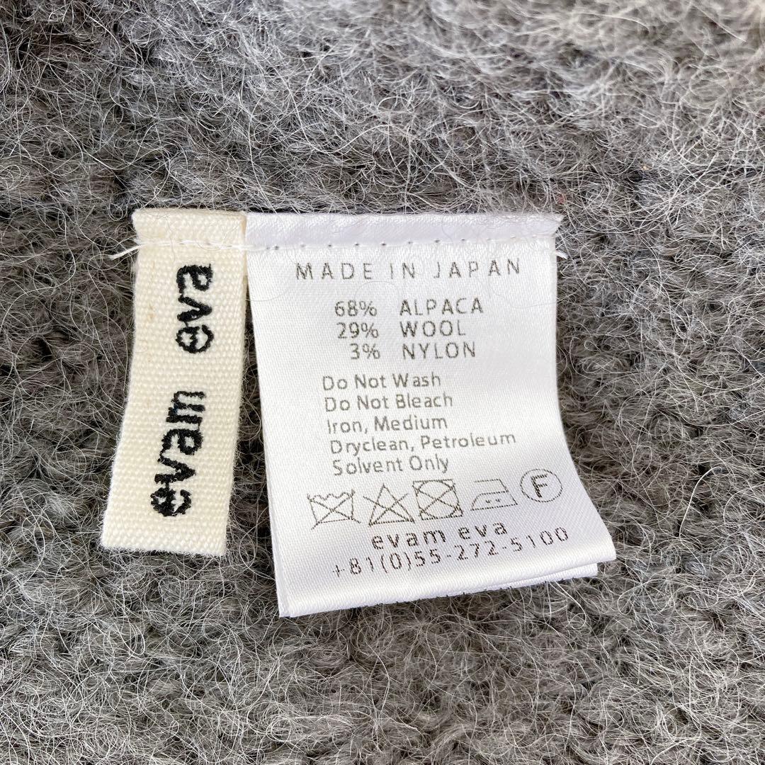 evam eva スヌード　ゆったり　アルパカ　ウール　ナイロン　F グレー