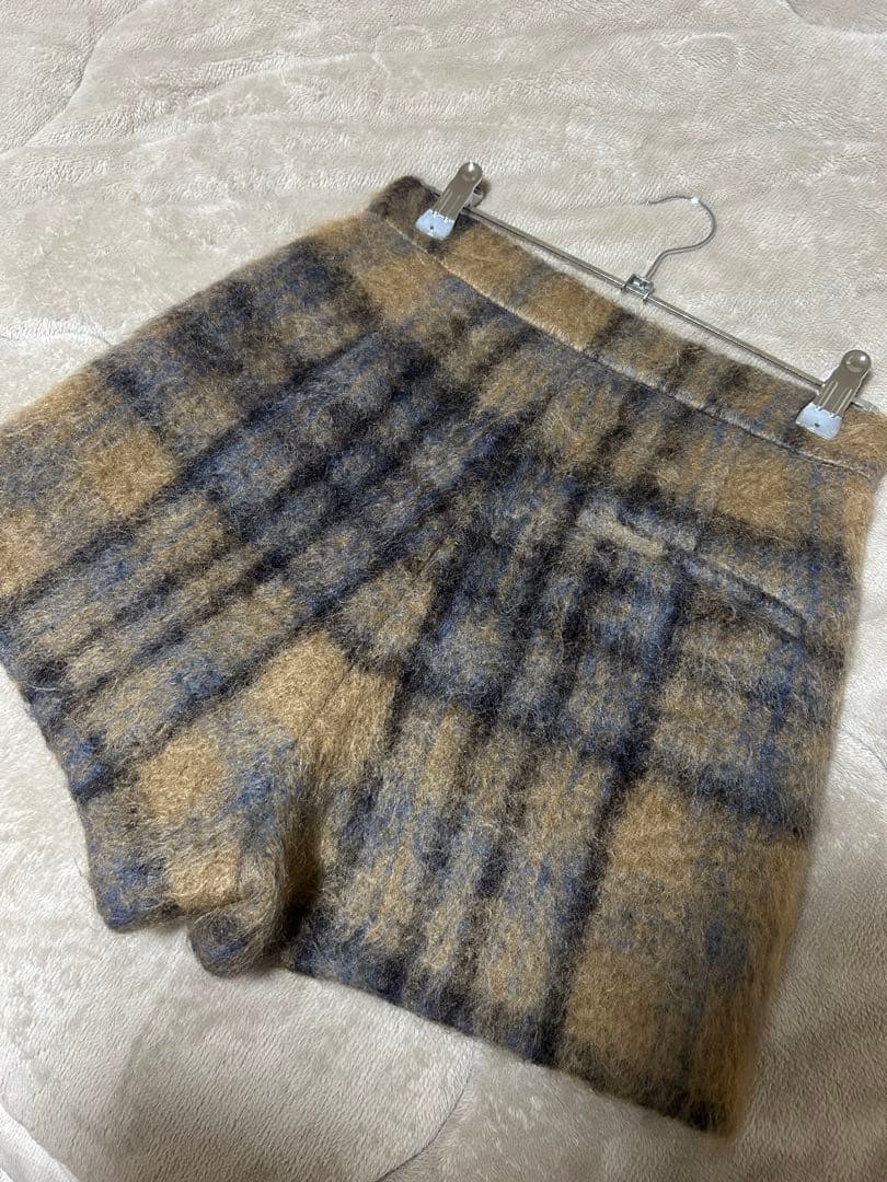 sheller シェリエ Mohair check wrap キュロット