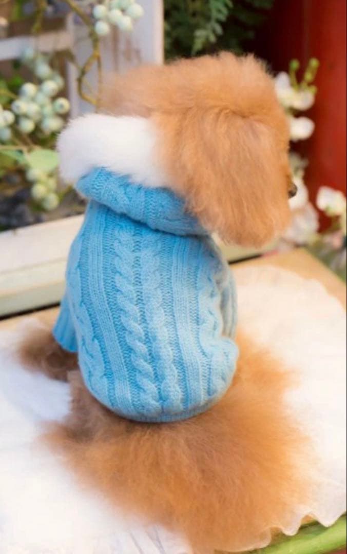 新品タグ付♡ブルブブbulbubu♡ニットダッフルコート♡ウール100%♡XS