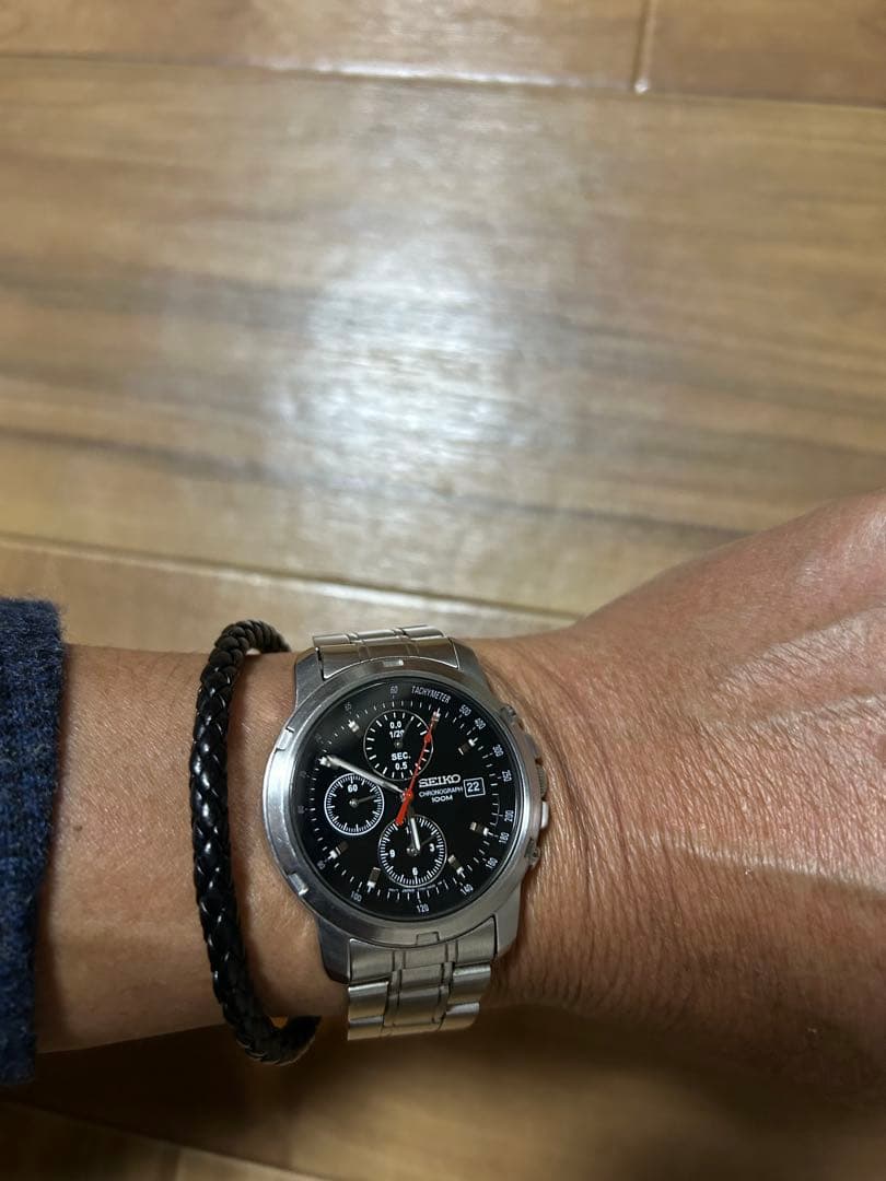 新品電池•美品】セイコー　クロノグラフ 稼働