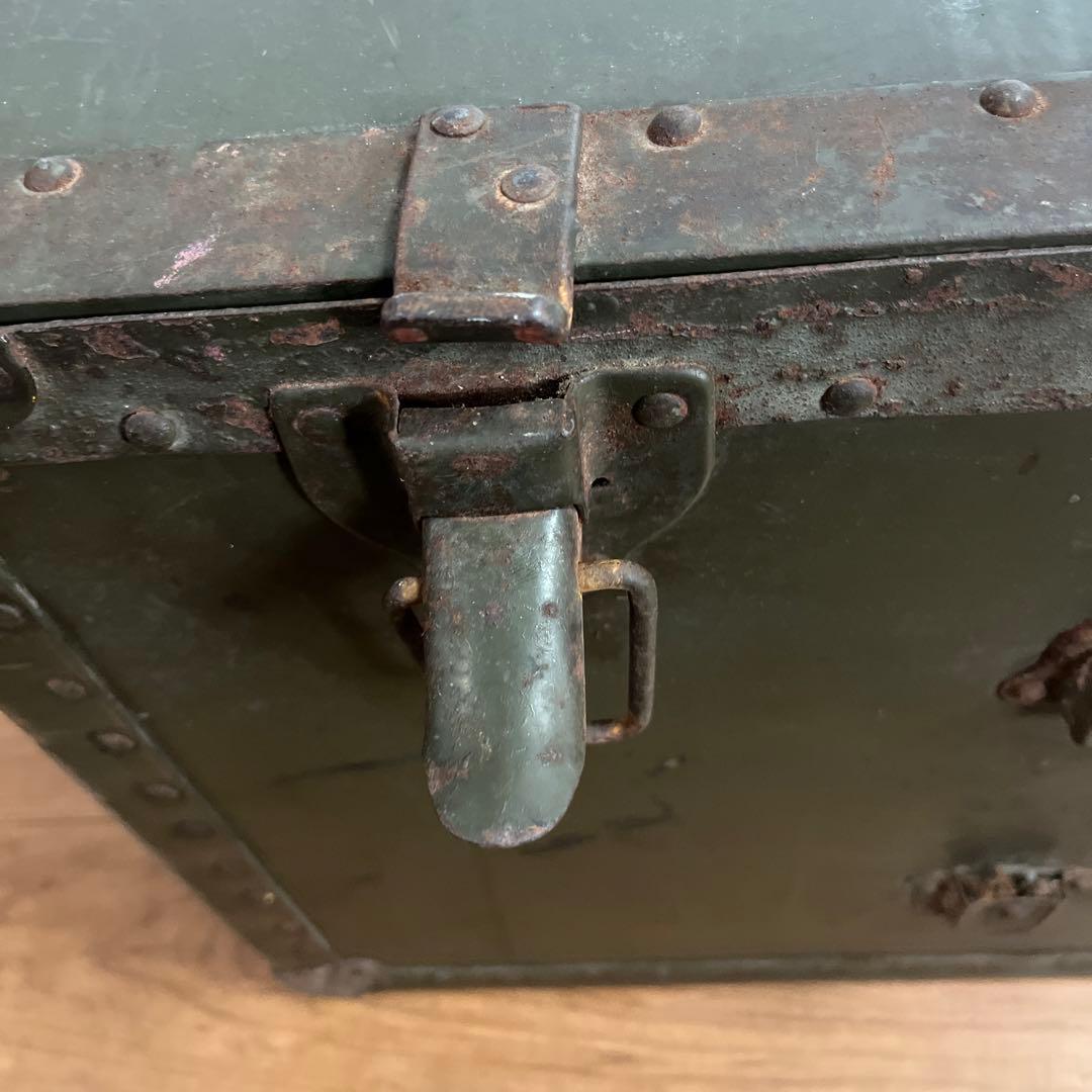 米軍　実物　US 木製　トランク　特大　送料無料