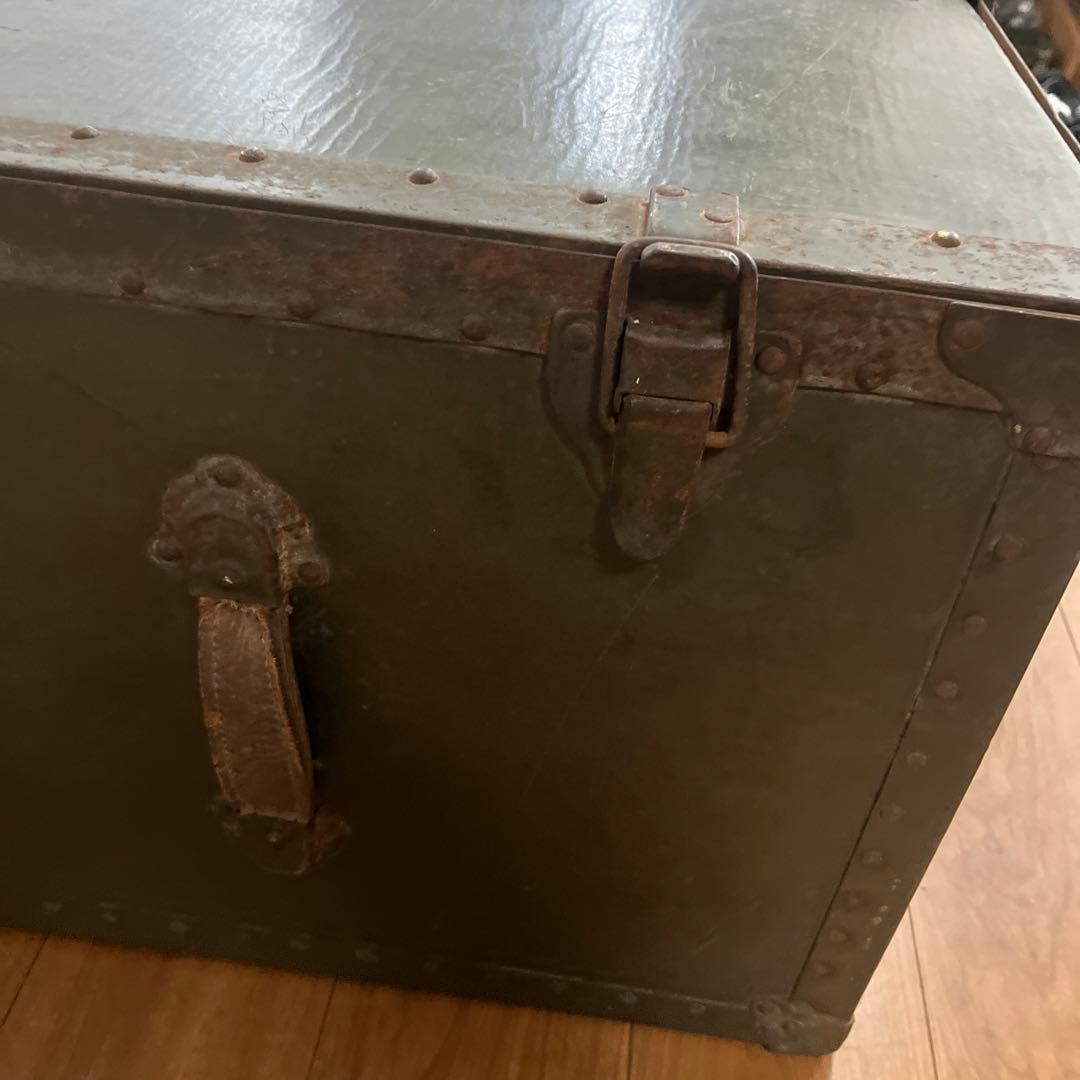 米軍　実物　US 木製　トランク　特大　送料無料