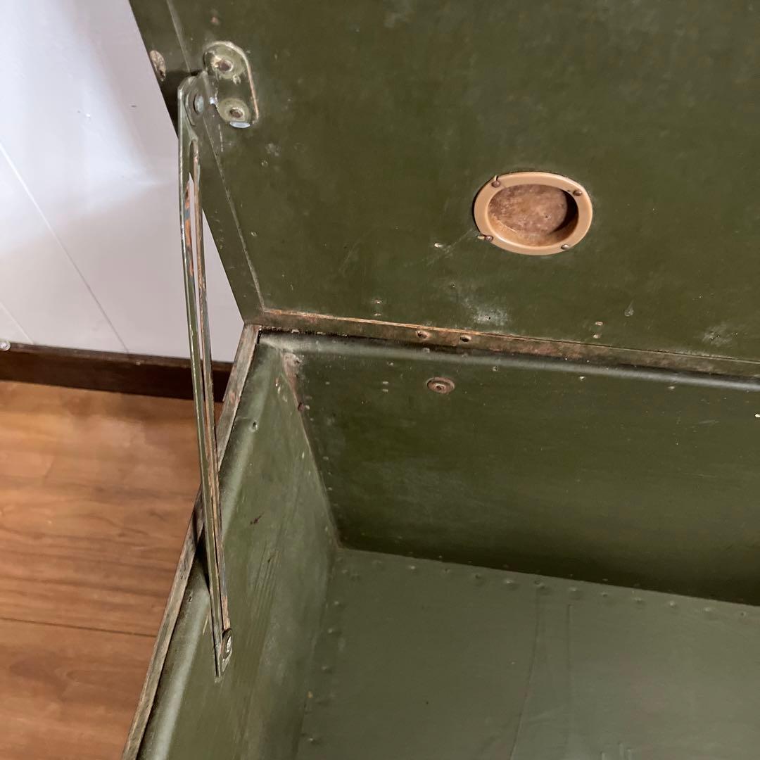 米軍　実物　US 木製　トランク　特大　送料無料