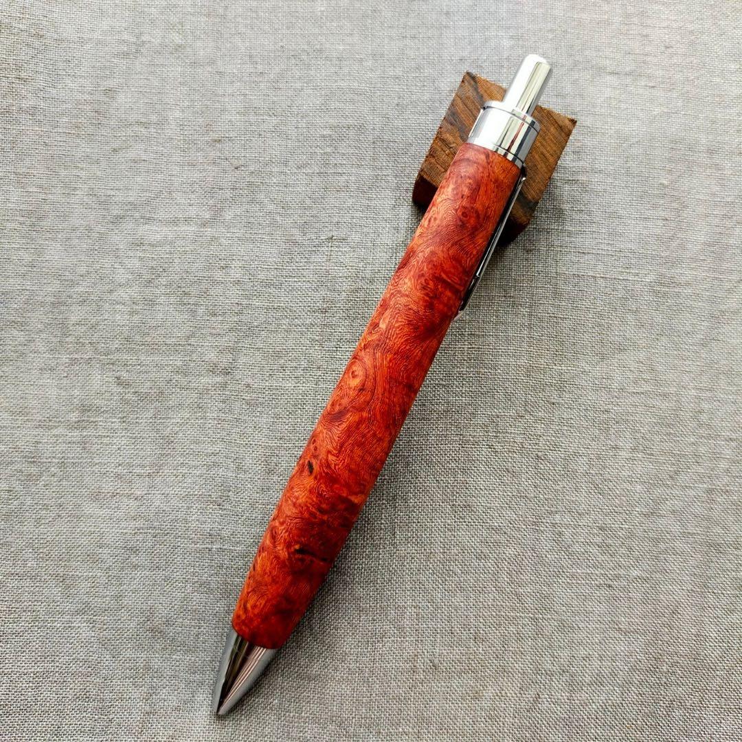 ハンドメイド　木軸ボールペン　上杢　本花梨　瘤杢　G2　ウッドペン