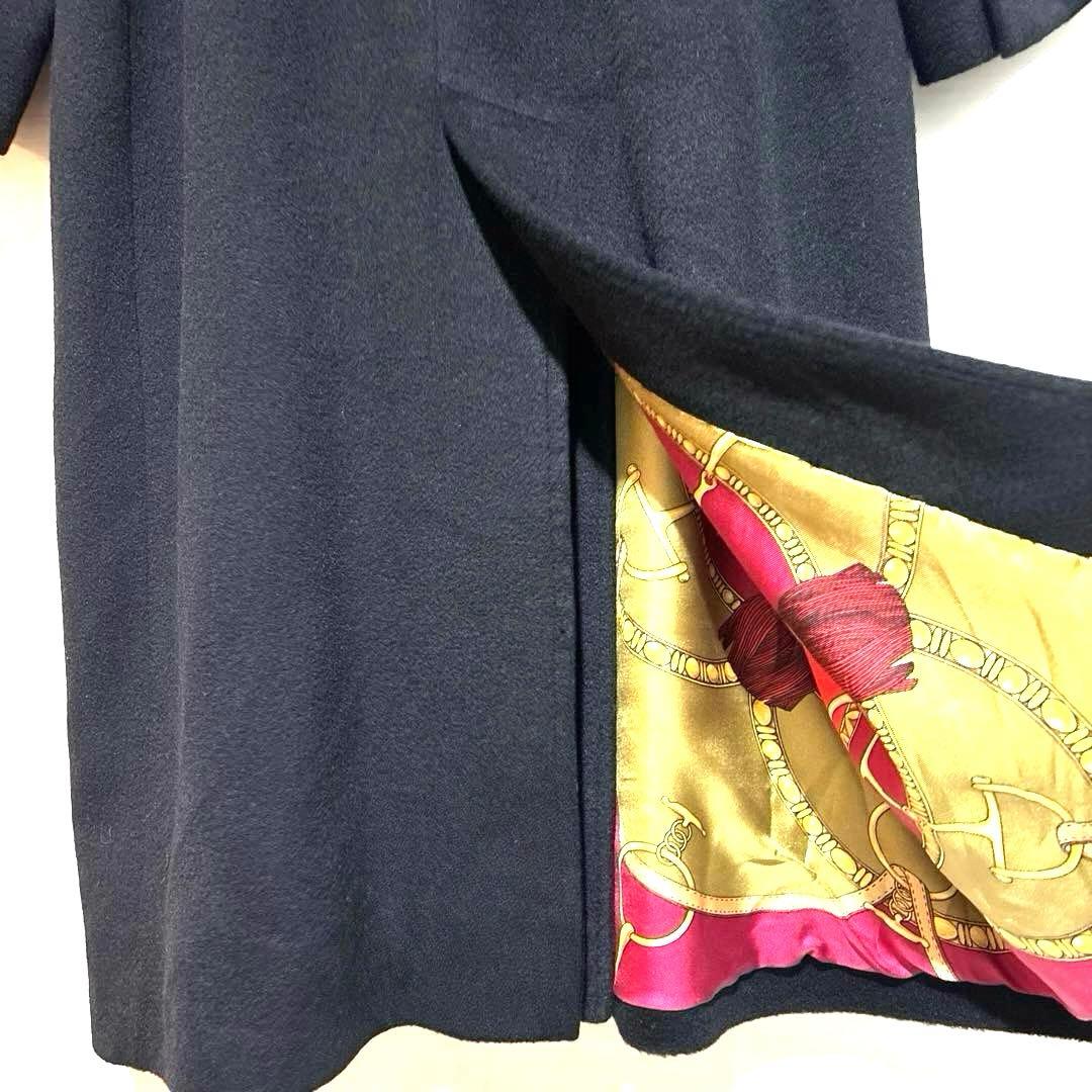 美品ヘルノ ダブルチェスター ロングコート　カシミヤ シルクスカーフ herno