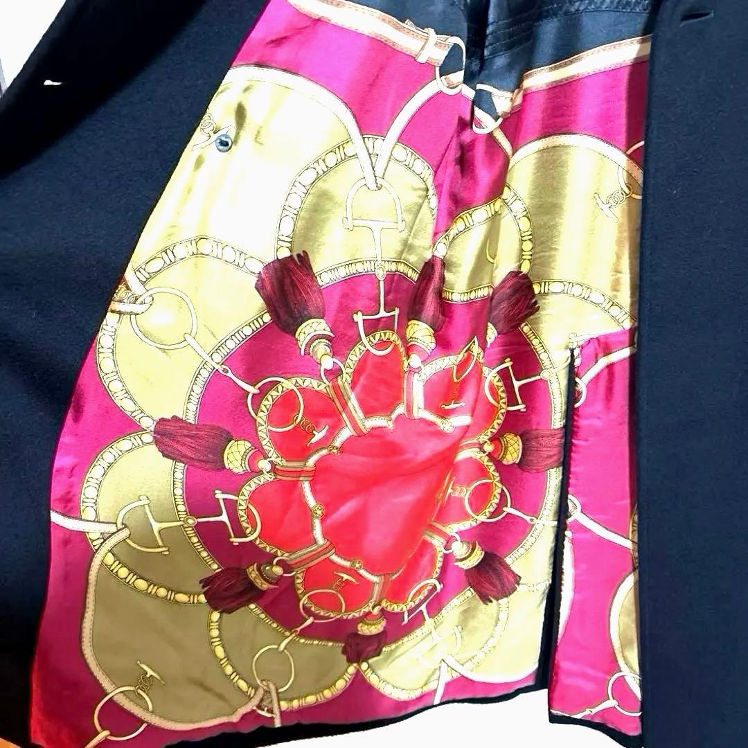 美品ヘルノ ダブルチェスター ロングコート　カシミヤ シルクスカーフ herno