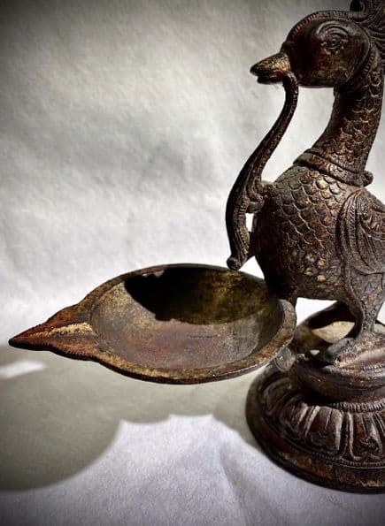 銅器 仏教 フェニックス燭台古美術 コレクション品 銅製 工芸品 彫刻装飾品置物