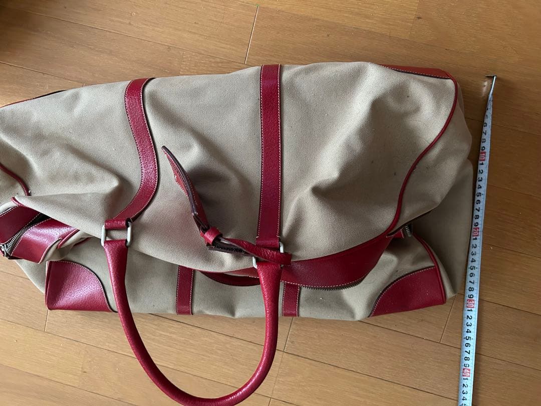 V*e様 PRADA ボストンバッグ ベージュ/赤 約70cm