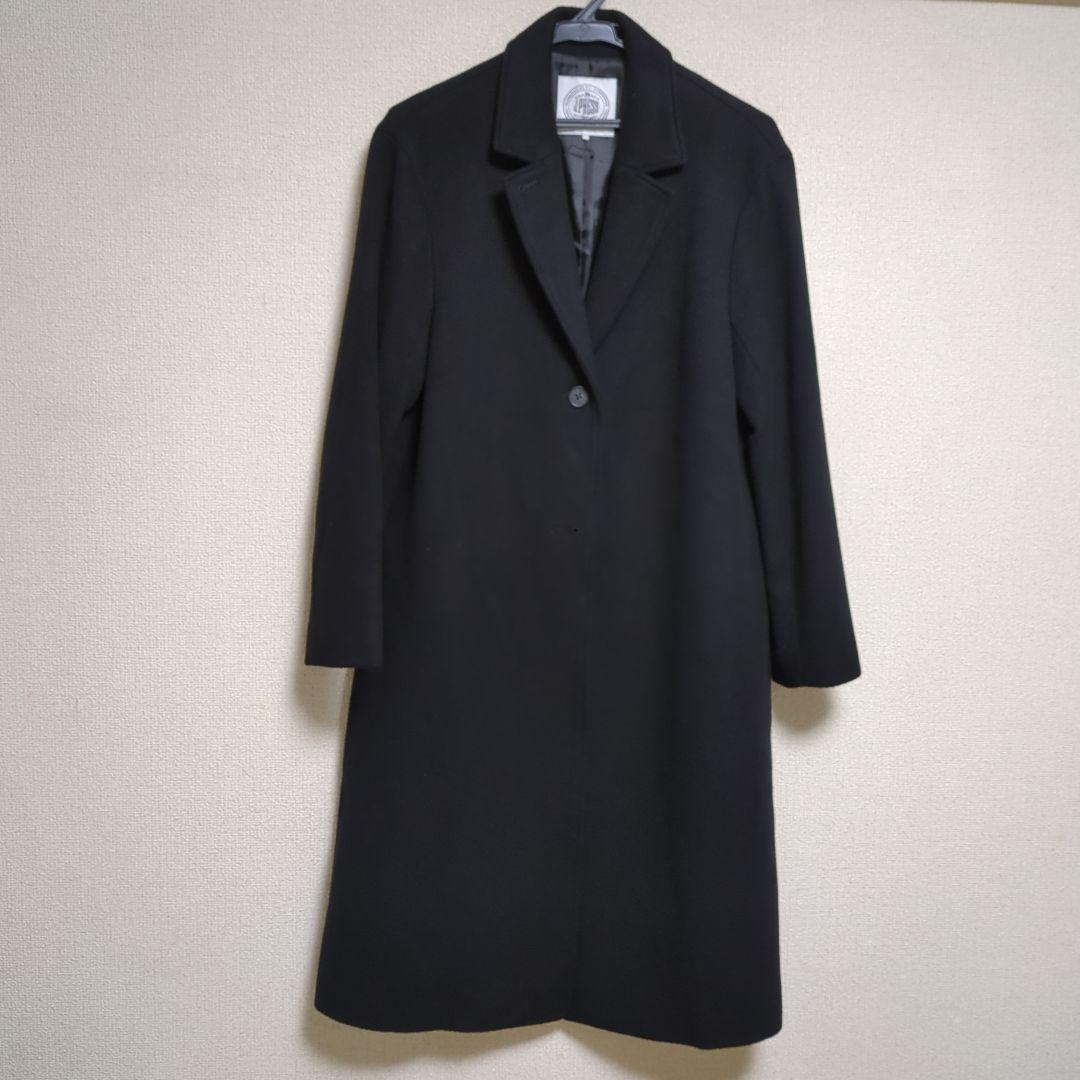 美品　オンワード　jプレス　チェスターコート　黒　クリーニング済　上品