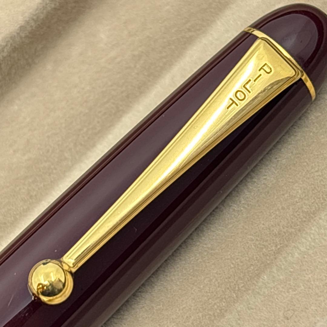 PILOT カスタム74 万年筆 14K 585 赤 ボルドー 筆記可 インク付