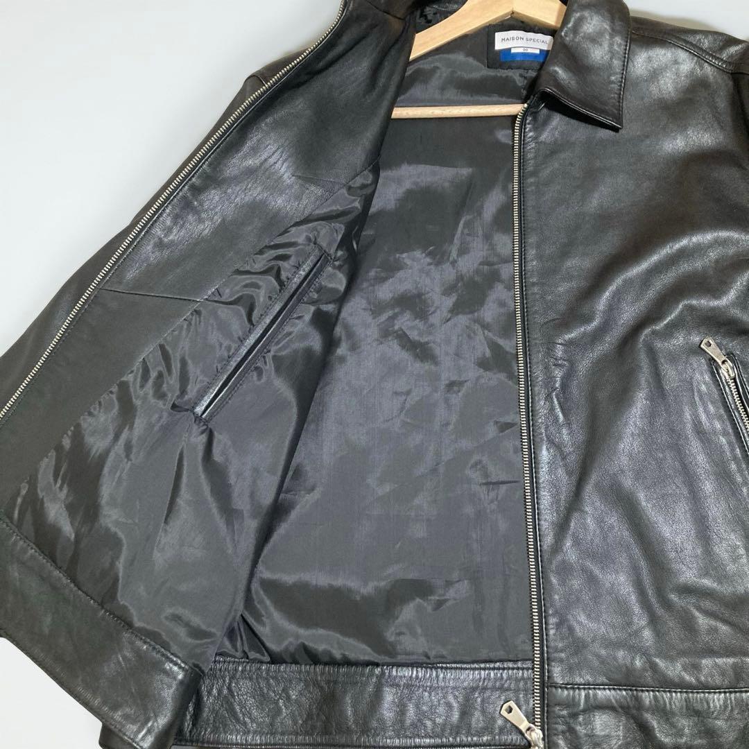 ！美品！　メゾンスペシャル　レザーブルゾン　ブラック　0 廃盤品