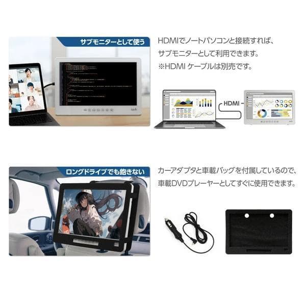 防水14インチフルセグDVD防水性能、キッチンお風呂等アウトドアで車でDVDTV