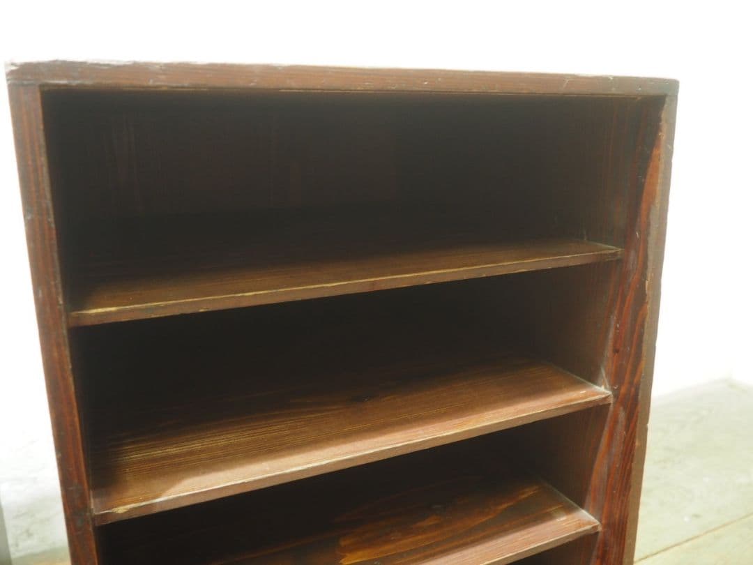 1216 2台セット　レトロな収納棚　飾り棚　本棚　ケース　古家具　アンティーク