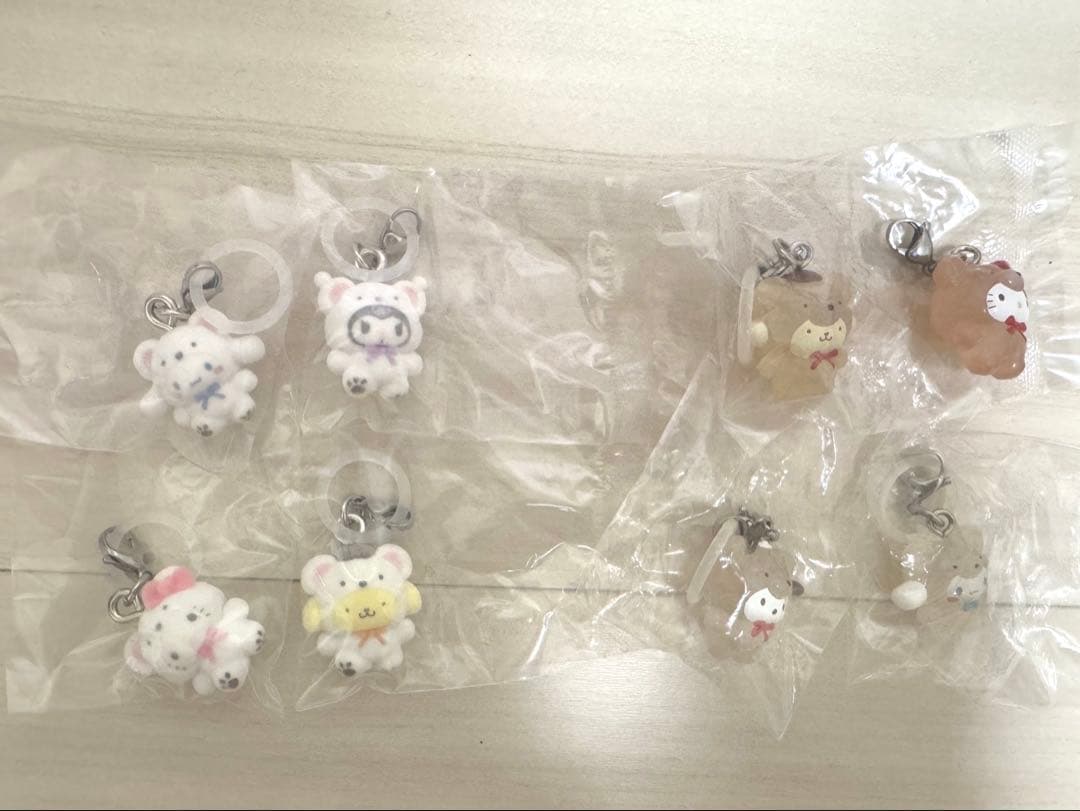 サンリオ　めじるしアクセ　ラテクマ　ふわふわスノー　セット　８点