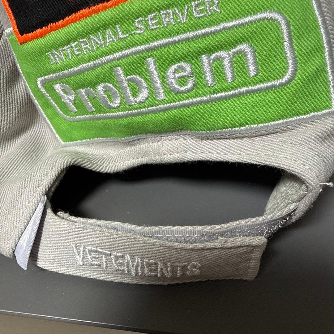 帽子 VETEMENTS BLACKOUT FLAME LOGO CAP