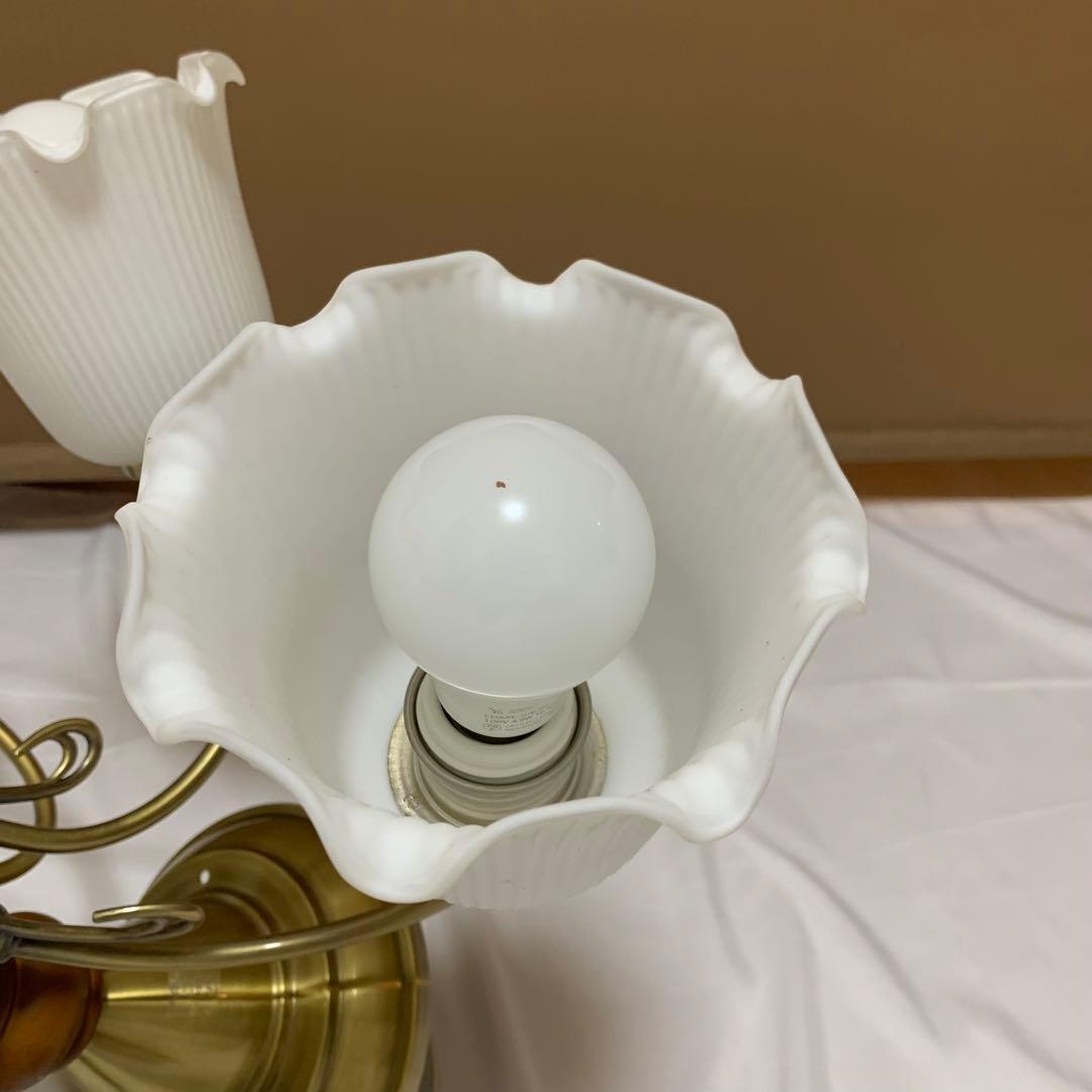 KOIZUM アンティーク　シャンデリア 6灯　フラワー　シェード