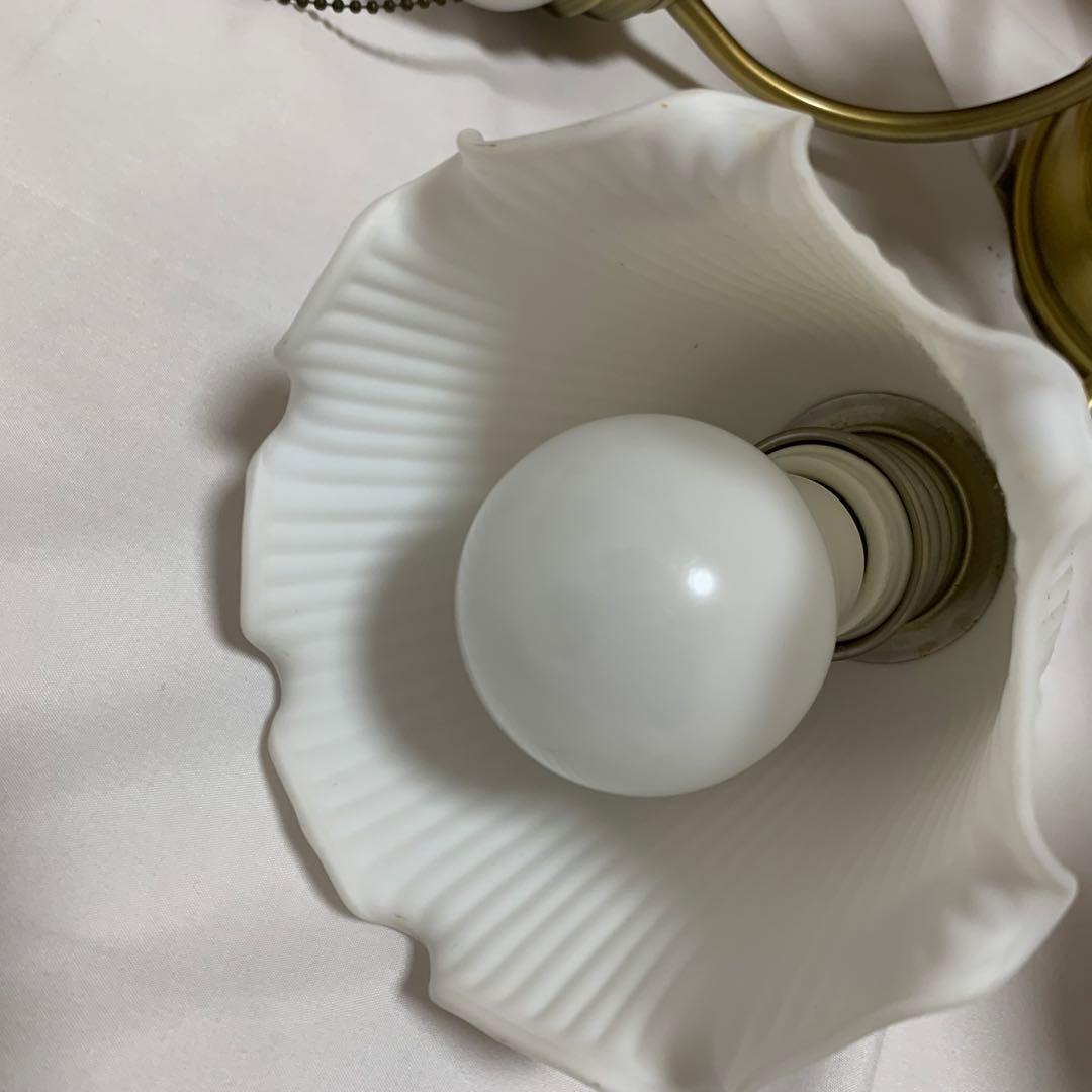 KOIZUM アンティーク　シャンデリア 6灯　フラワー　シェード