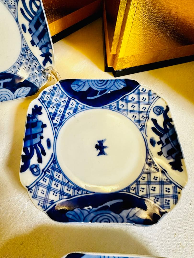 古伊万里　骨董　角皿　5枚