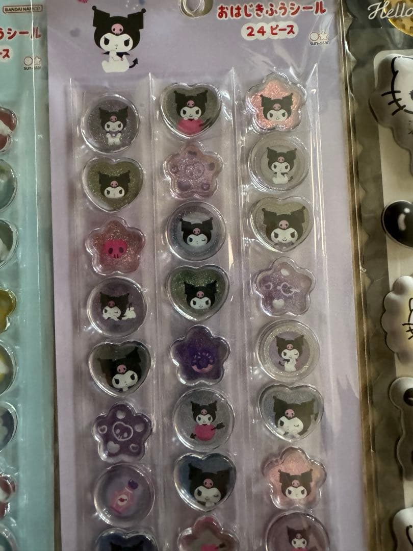 サンリオおはじき風シール、マシュマロシール（日本限定）