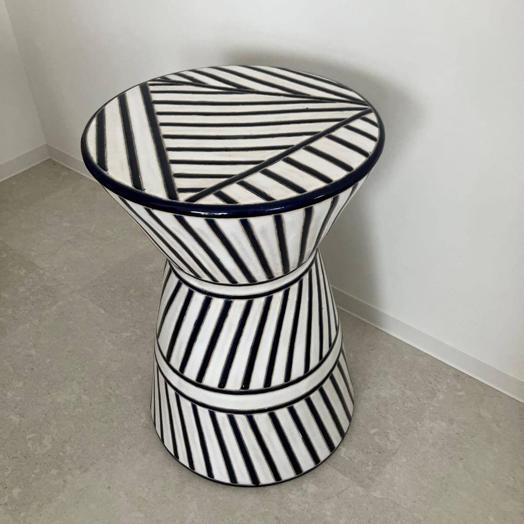 北欧 モダン スツール オットマン 陶器製 屋外使用対応