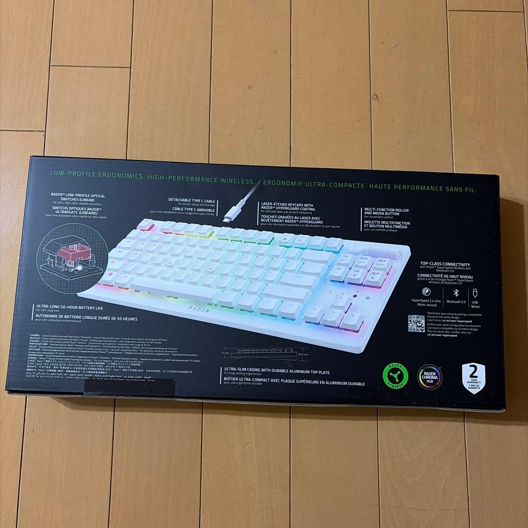 RazerDeathStalkerV2ProTKLJP白無線光軸ゲーミングRGB