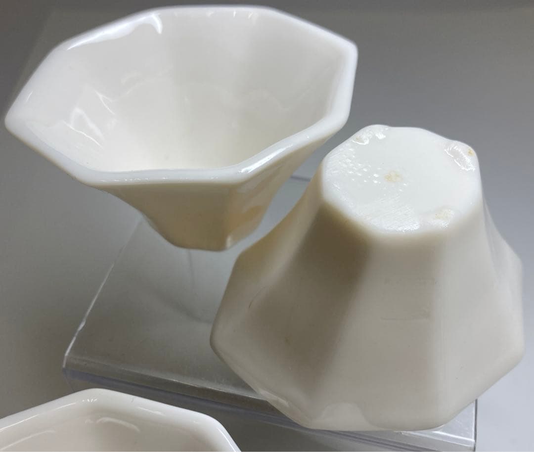 専用　中国清時代　徳化窯煎茶碗4客　口径7.8㎝　東Y6-1118☆2Fトヒコ