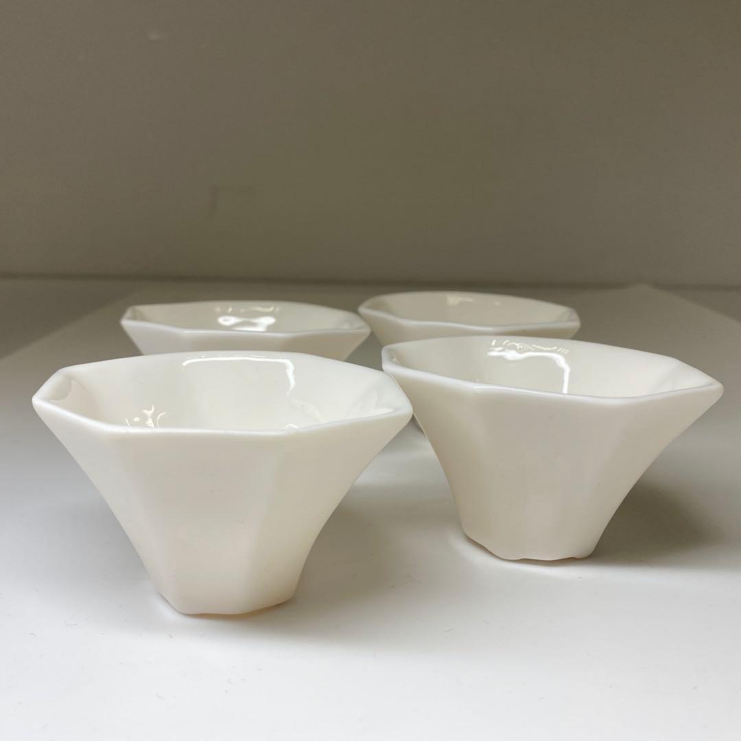 専用　中国清時代　徳化窯煎茶碗4客　口径7.8㎝　東Y6-1118☆2Fトヒコ